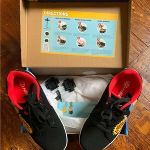 Heelys Black and Red Kids Sneakers with Wheels